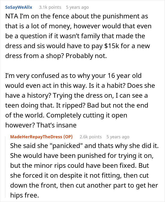 Teen Claims Her Dad &ldquo;Ruined Her Future&rdquo; After Making Her Pay For The Wedding Dress She Destroyed