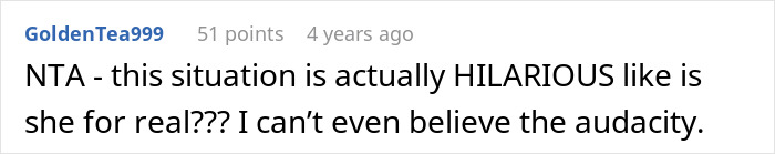 Reddit comment reacting to a bride furious her sister worked out and looks good at the wedding, expecting her to let herself go. Reddit comment reacting to a bride furious her sister worked out and looks good at the wedding, expecting her to let herself go.