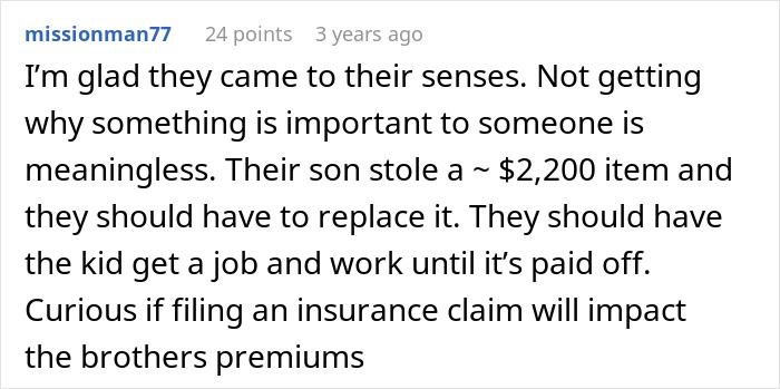 Man Refuses To Pay Brother Back For A Figurine His Son Stole Until He Finds Out The Reason Behind It