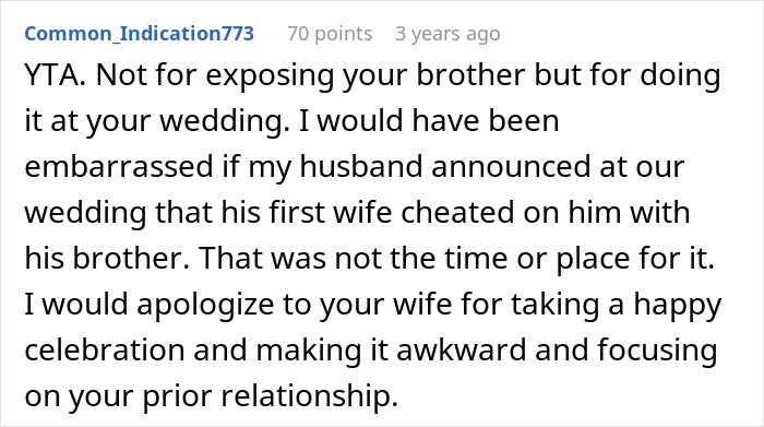 Groom Lets Every Wedding Guest Know Exactly Why His Jerk Brother Is Not There