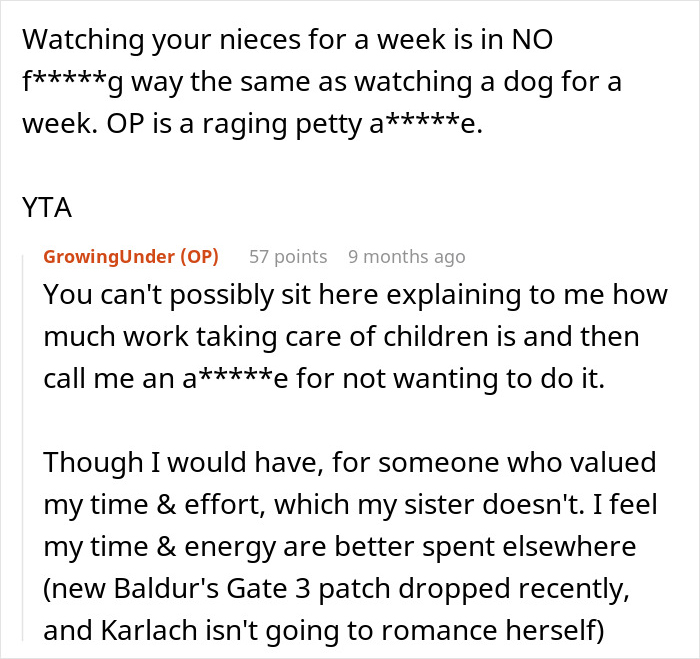 Woman Refuses To Dogsit Her Brother's Elderly Dog, Gets Shocked When He Declines To Babysit Her Kids Woman Refuses To Dogsit Her Brother's Elderly Dog, Gets Shocked When He Declines To Babysit Her Kids
