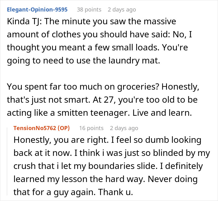 Deceitful Man Takes Advantage Of Woman's Crush, Uses Her For Washer And Free Food, She Kicks Him Out