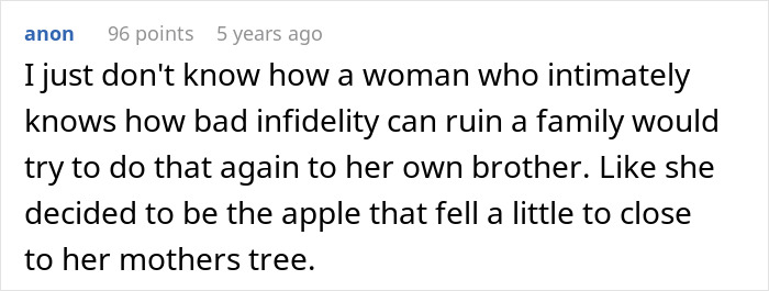 Screenshot of an online comment discussing infidelity and family issues related to a pregnant woman called a beached whale.