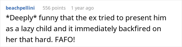 Comment on a post about lazy BIL reacting to a one-armed guy who can&rsquo;t use a knife, highlighting the humor and irony.