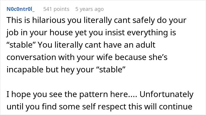 Comment discussing the toxic wife humiliating teacher husband during a Zoom session in front of students.