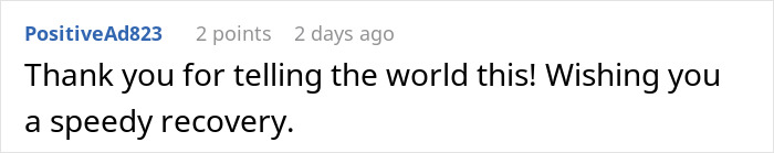 Comment expressing gratitude and wishing a speedy recovery after guy coughs up blood following car accident.