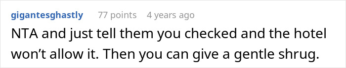 Family Ignores All Booking Warnings, Then Demands To Stay With Couple In Their Hotel Room