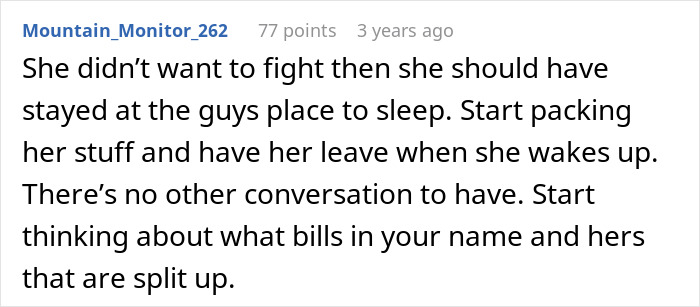 Comment discussing a woman admitting to cheating multiple times and consequences involving her husband and parents.