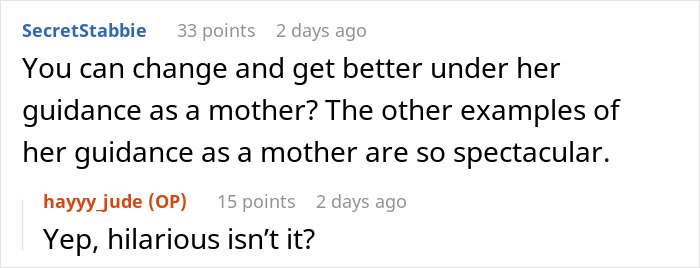 Reddit conversation showing a gay man reacting to parents asking for retirement funds after kicking him out.