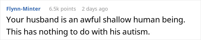 Screenshot of a social media comment criticizing a husband&rsquo;s behavior affecting his wife&rsquo;s mental health and relationship.