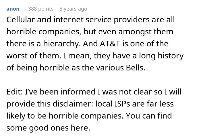 AT&T Tries To Rob City Councilman Of $139, Ends Up With $72K Loss Per Year After His Clever Revenge AT&T Tries To Rob City Councilman Of $139, Ends Up With $72K Loss Per Year After His Clever Revenge