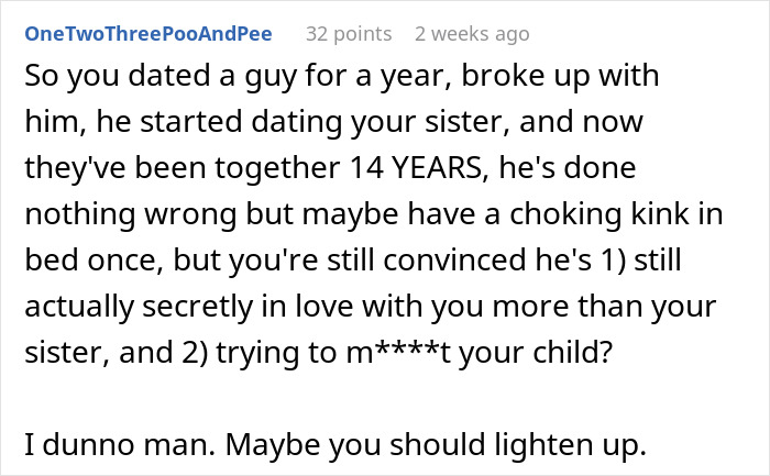 Comment discussing a woman’s horrible feeling about her brother-in-law and her refusal to let her daughter near him. Comment discussing a woman’s horrible feeling about her brother-in-law and her refusal to let her daughter near him.