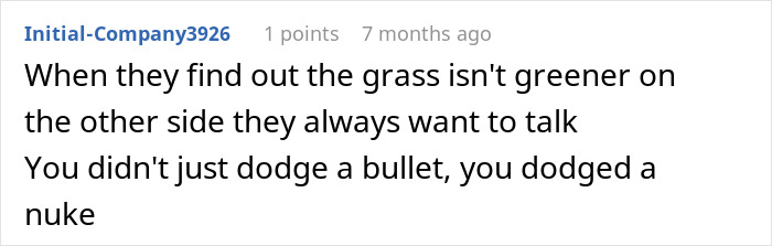 Text post on a social platform showing a user reflecting on unexpected relationship drama and consequences at work.