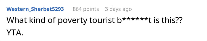 Screenshot of an online comment criticizing a wealthy woman for failing to read the room and losing friends related to privilege.