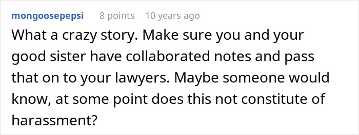 Screenshot of a forum comment discussing a woman cutting off parents after catching mom with her fianc&eacute;.