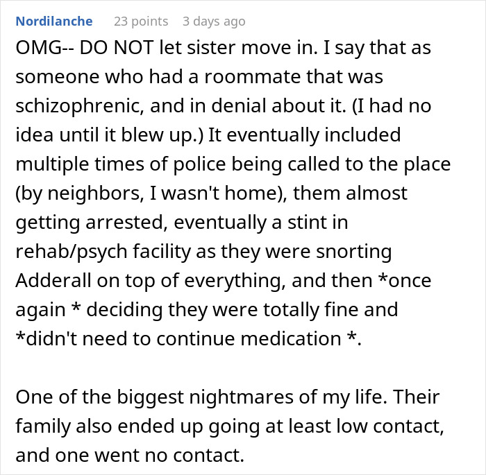 Lady Finally Builds A Happy Life For Herself, Then Family Demands She Take In Her Schizophrenic Sister