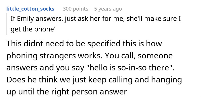 Screenshot of a Reddit comment discussing a phone call mix-up involving an employee accidentally revealing a mistress to a customer’s wife. Screenshot of a Reddit comment discussing a phone call mix-up involving an employee accidentally revealing a mistress to a customer’s wife.