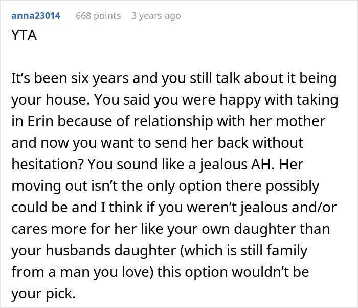 Woman Wants 18YO Stepdaughter To Move Out As She Was Already “Nice Enough To Let Her Stay For 6 Years” Woman Wants 18YO Stepdaughter To Move Out As She Was Already “Nice Enough To Let Her Stay For 6 Years”