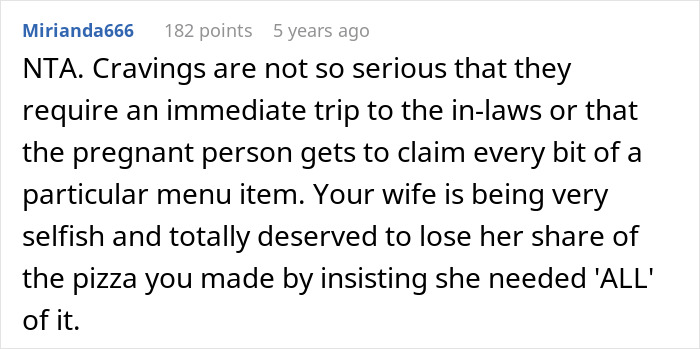 Comment about pregnant wife&rsquo;s cruel behavior causing deep hurt and husband&rsquo;s emotional reaction shared in an online discussion.