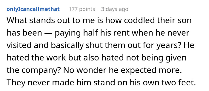 Retiring Dad Picks Prot&eacute;g&eacute; As Main Heir To The Business, Son Gets A Small Slice And More Resentment