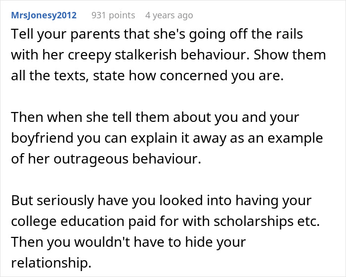 Text advice on handling a guy&rsquo;s sister caught with his secret boyfriend demanding to date him instead.