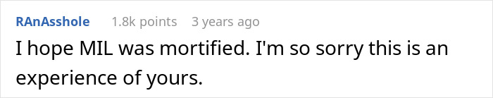 Comment expressing sympathy for someone whose mother-in-law secretly DNA tested a grandchild and faced backlash.