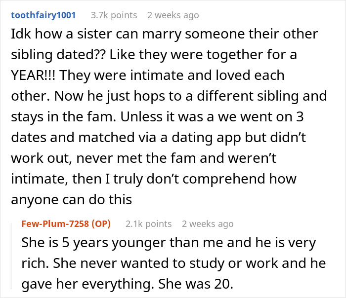 Reddit conversation about woman having horrible feeling about brother-in-law and refusing to let daughter near him. Reddit conversation about woman having horrible feeling about brother-in-law and refusing to let daughter near him.