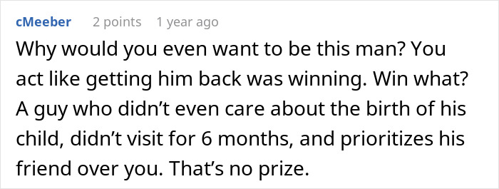 Screenshot of a Reddit comment discussing a guy who sabotages his best friend's marriage by urging divorce.