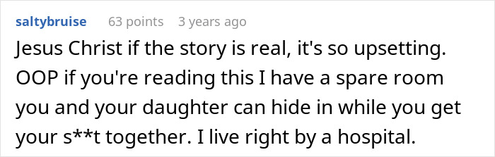 Comment discussing a woman moving with family to escape in-laws while they follow, shared with concern and support online. Comment discussing a woman moving with family to escape in-laws while they follow, shared with concern and support online.