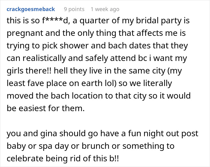 Text excerpt from a bride showing how her obsession with control affects friendships before the wedding.
