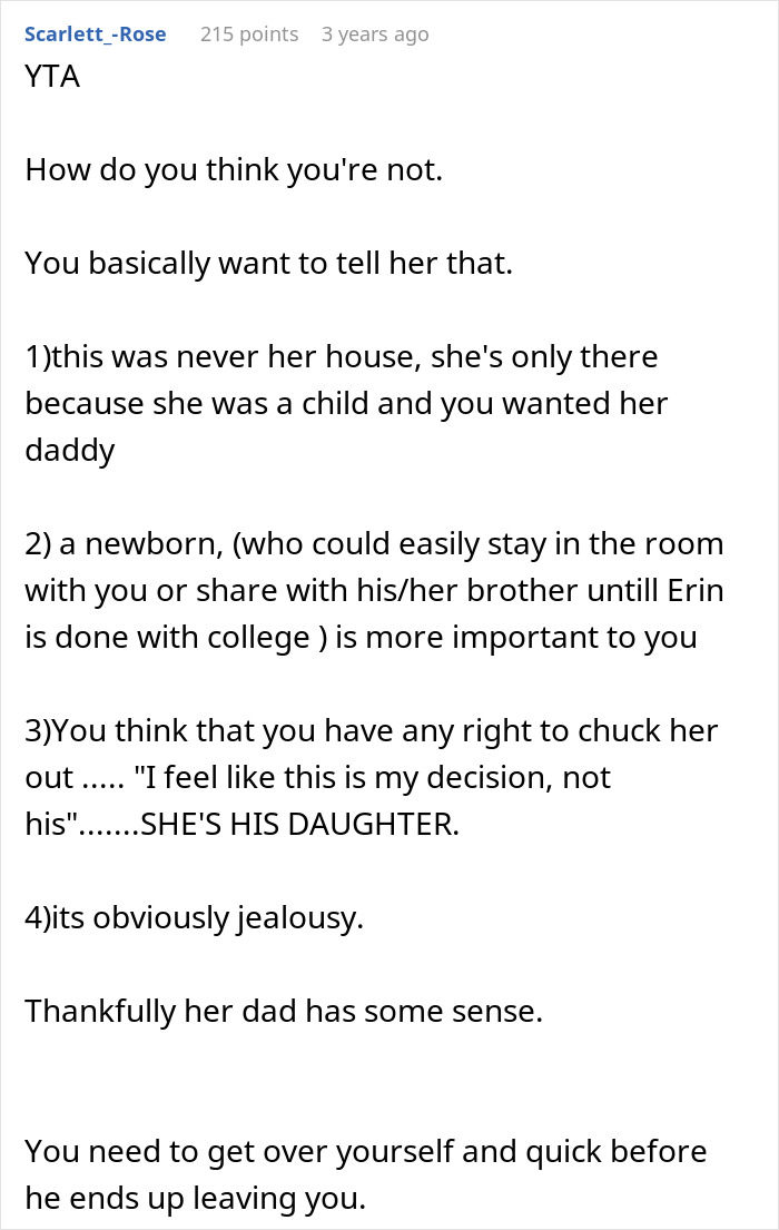 Woman Wants 18YO Stepdaughter To Move Out As She Was Already “Nice Enough To Let Her Stay For 6 Years” Woman Wants 18YO Stepdaughter To Move Out As She Was Already “Nice Enough To Let Her Stay For 6 Years”