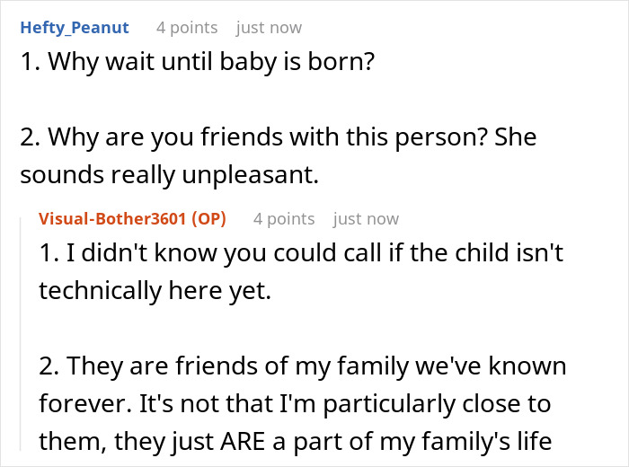 Screenshot of online comments discussing a mom and pregnant daughter turning home into a landfill, and CPS concerns after birth.