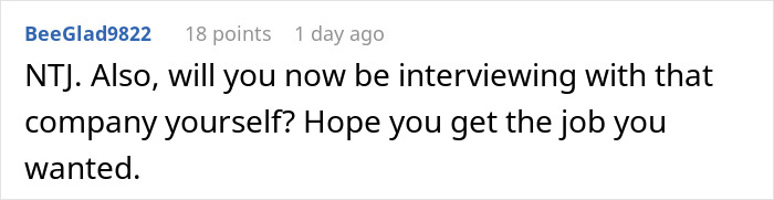 Comment on a forum post discussing emailing roommates and a boss who stole a portfolio, expressing hope to secure a desired job.