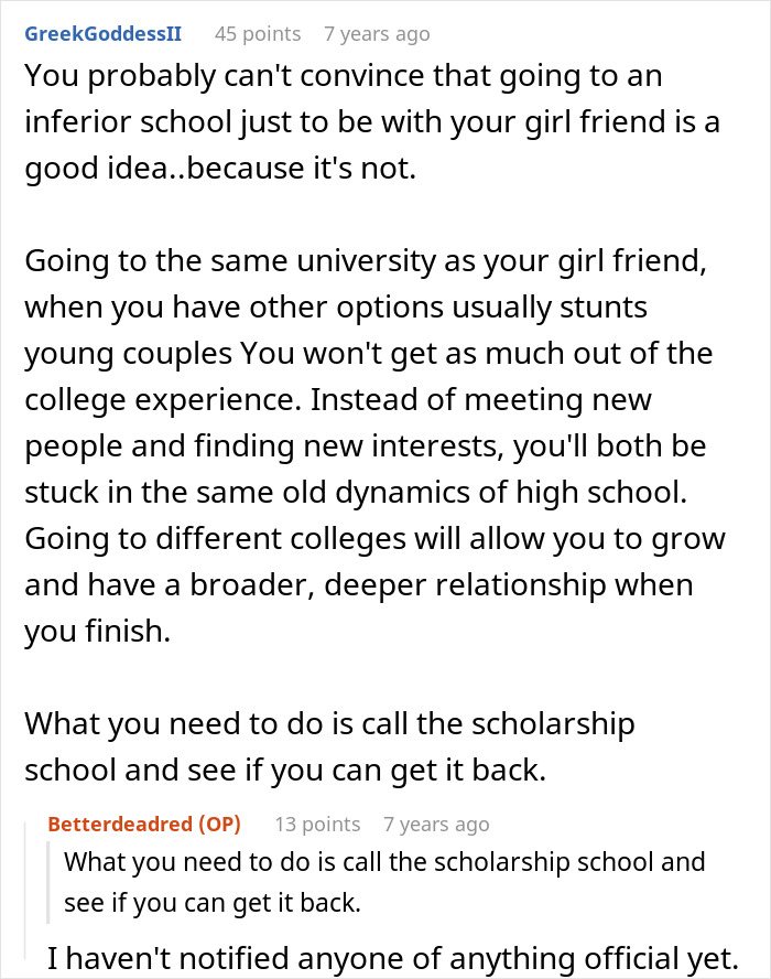 Parents refuse to let their son destroy his future by choosing college influenced by teenage love over better opportunities.