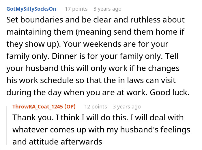 Reddit conversation about woman moving with family to avoid in-laws who then follow her with husband's involvement. Reddit conversation about woman moving with family to avoid in-laws who then follow her with husband's involvement.