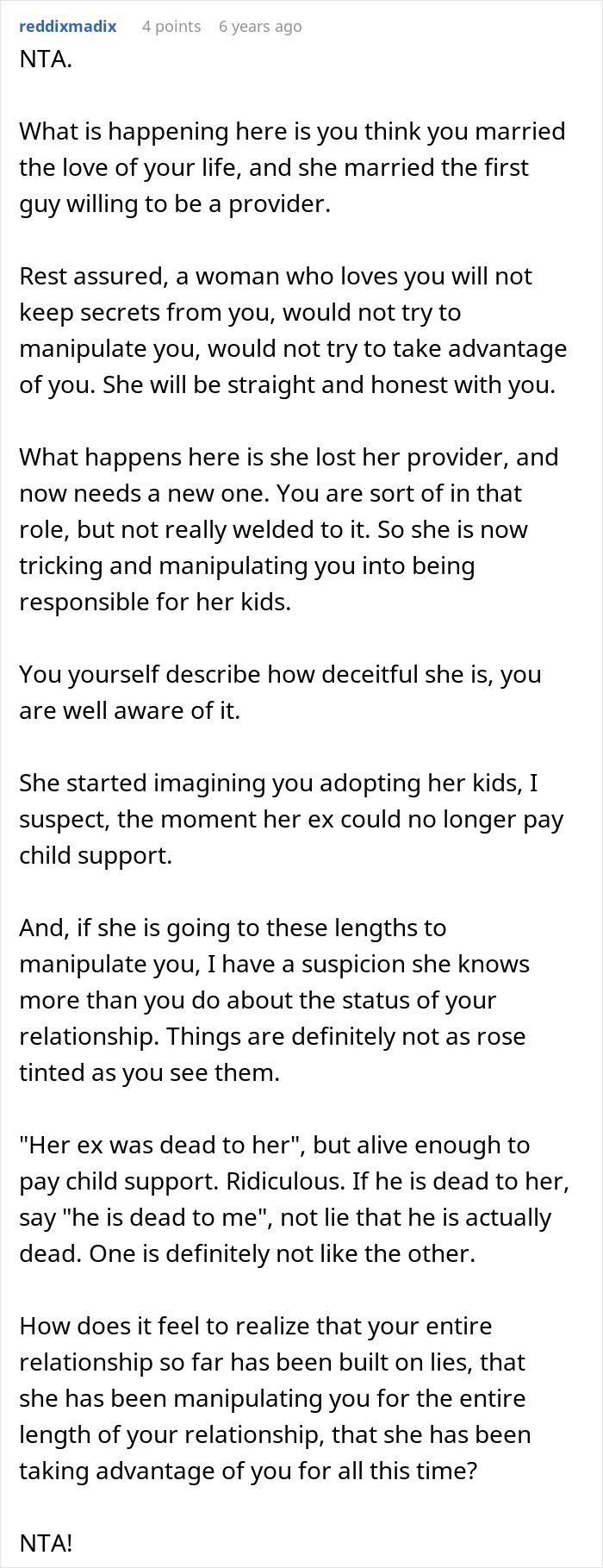Man refuses to adopt wife&rsquo;s kids after spying on her and discovering secrets about their father and her true intentions.