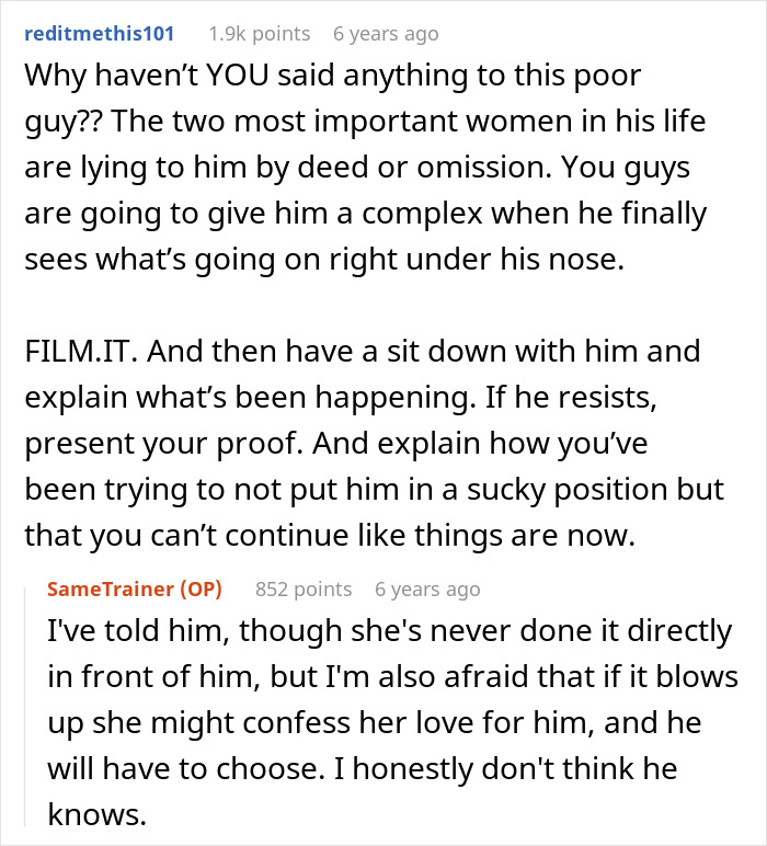 Text conversation about a woman trying to coexist with boyfriend&rsquo;s female friend, expressing regrets and concerns.