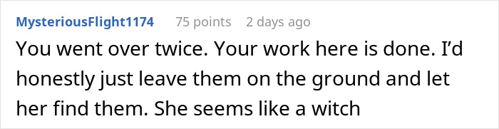 Screenshot of a Reddit comment discussing a couple&rsquo;s fancy wedding invites being repeatedly misdelivered and expected to be delivered by a neighbor.