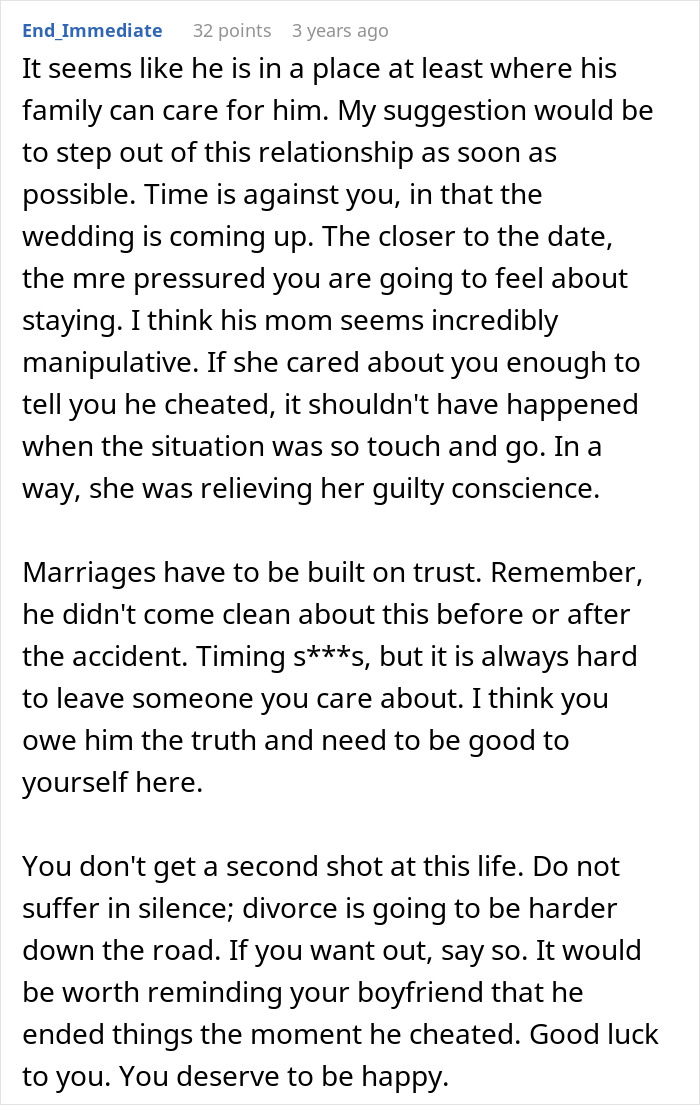 MIL Breaks Down And Tells Woman Her Fianc&eacute;'s Secret While He's In The Hospital: "Worried About His Sins"