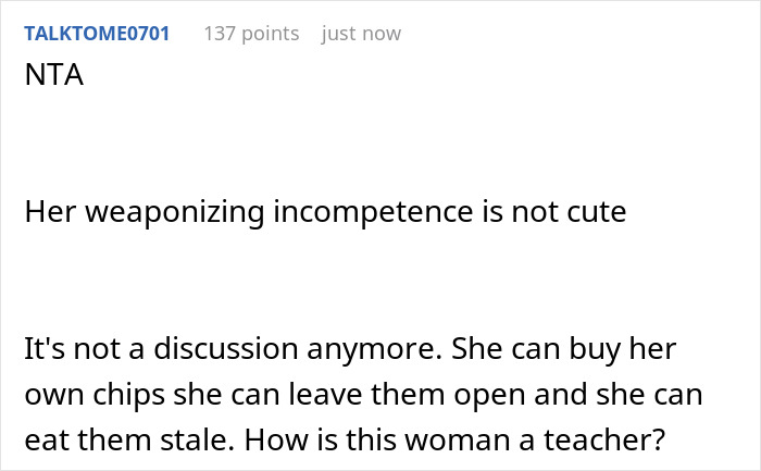 Fed-Up Partner Cuts Off Snack Supply As GF Keeps Wasting It, She&rsquo;s Mad She Doesn&rsquo;t Have Fresh Chips