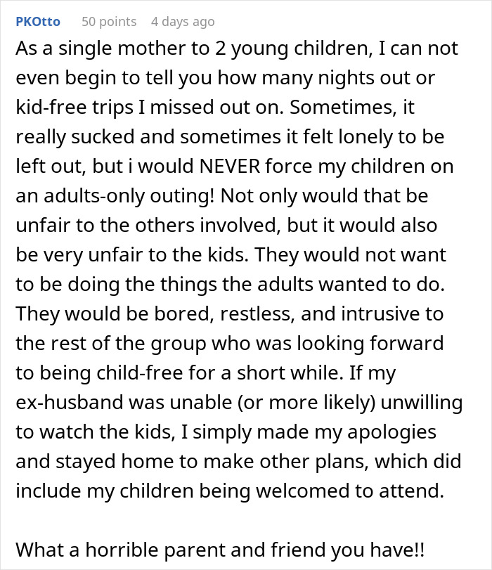 Selfish Lady Brings Kid On Child-Free Trip, Throws A Fit When Friends Go Out And Party Without Her