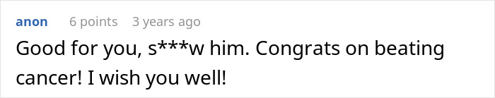 Comment on a forum expressing congratulations to someone for beating cancer and wishing them well. Comment on a forum expressing congratulations to someone for beating cancer and wishing them well.