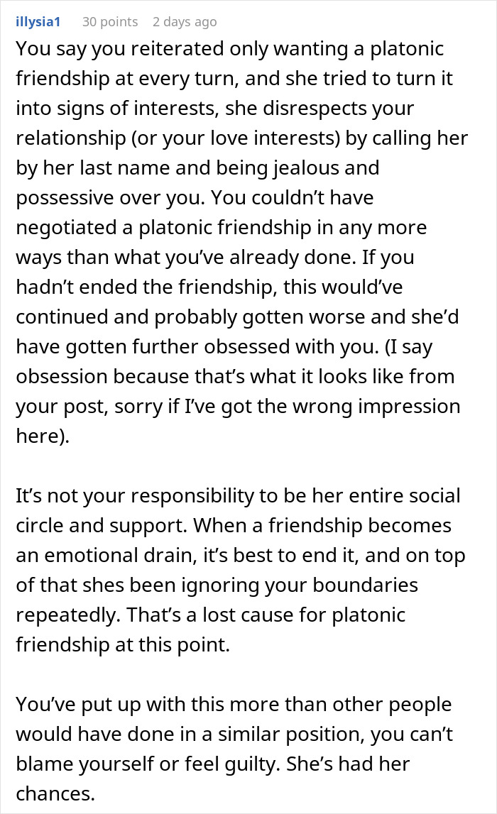 Alt text: Woman trying to make friend of 10 years fall in love, facing rejection and eventual blocking after persistence.