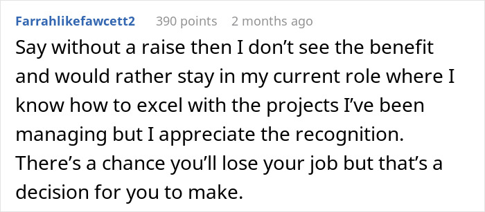 Manager Wants Woman To Take Over Coworkers Job With No Raise, She Decides To Make Their Life Harder