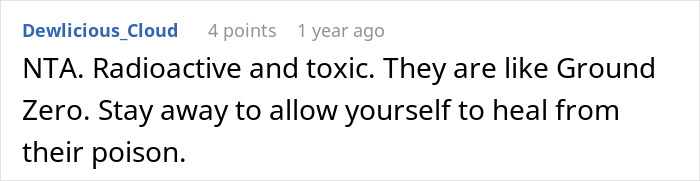 Screenshot of an online comment about a man sad to see niblings being brainwashed and choosing to cut family contact.