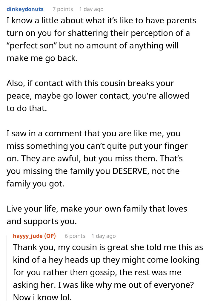 Reddit conversation about a gay man dealing with parents' rejection and their expectation to fund retirement.