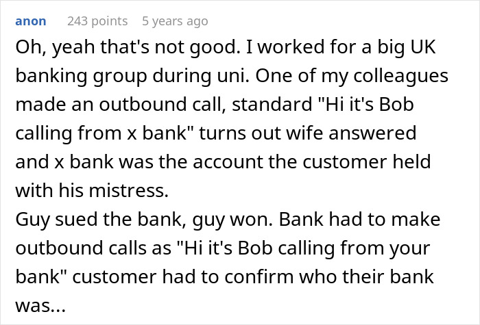 Text post showing a story about an employee accidentally revealing a mistress to a customer’s wife, causing chaos. Text post showing a story about an employee accidentally revealing a mistress to a customer’s wife, causing chaos.