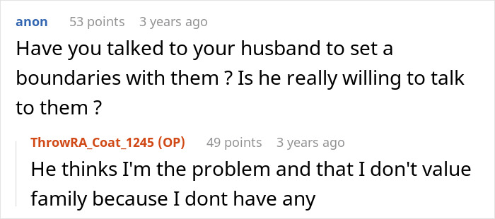 Online conversation showing a woman discussing moving with family to run away from in-laws and relationship struggles. Online conversation showing a woman discussing moving with family to run away from in-laws and relationship struggles.