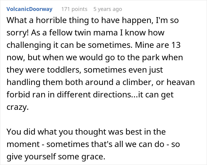 Wife and twin girls near fence chased by dog, capturing a stressful yet protective family moment outdoors.