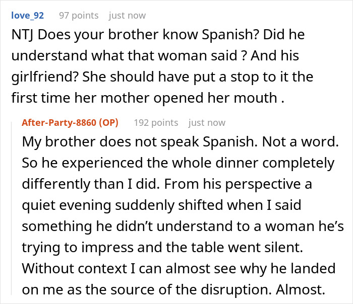 Man&rsquo;s Potential MIL Insults His Whole Fam In Spanish, Sis Reveals She Understood All